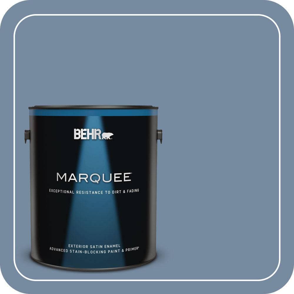 BEHR MARQUEE 1 gal. #PPU15-09 Hilo Bay Satin Enamel Exterior Paint & Primer