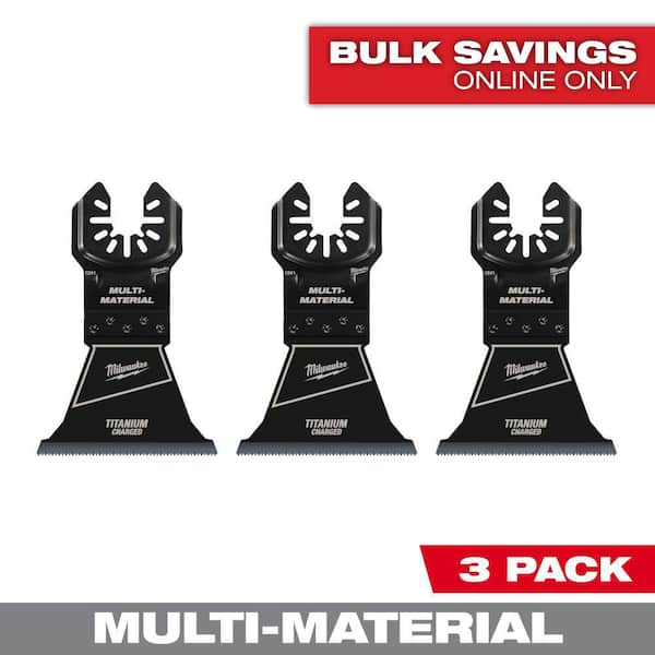 Milwaukee 2-1/2 in. Titanium Bi-Metal Universal Fit Wood and Metal Cutting Multi-Tool Oscillating Blade (3-Pack) (2)