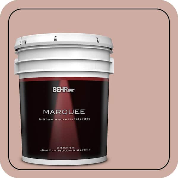 BEHR MARQUEE 5 gal. #MQ1-50 Art Deco Pink Flat Exterior Paint & Primer (2)