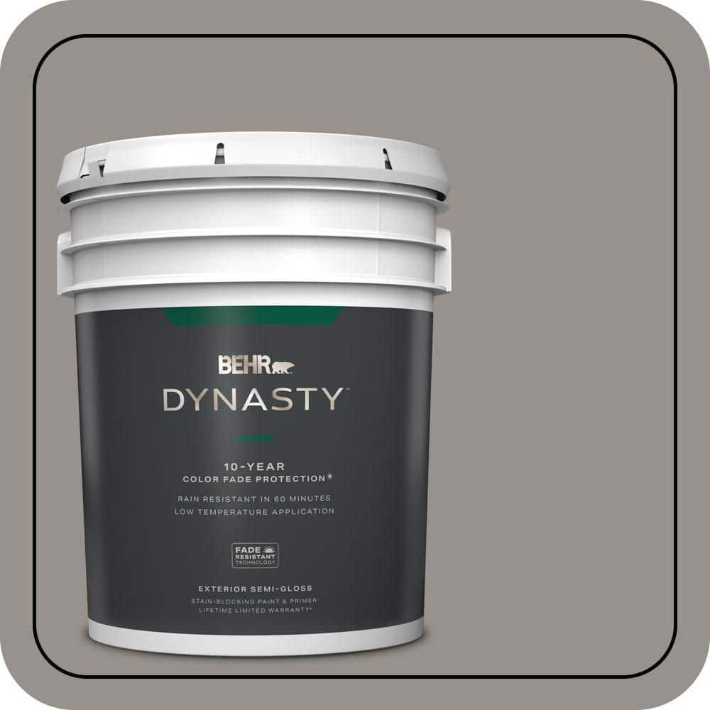 BEHR DYNASTY 5 gal. #PPU18-16 Elephant Skin Semi-Gloss Enamel Exterior Stain-Blocking Paint & Primer