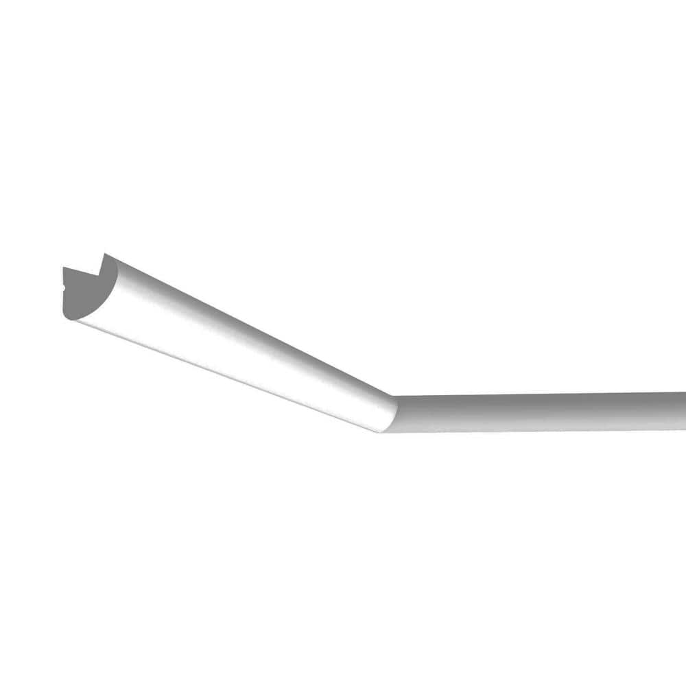 ORAC DECOR 1-1/8 in. x 1-3/8 in. x 78-3/4 in. Primed White Plain Polystyrene Crown Moulding (3-Pack) (1)