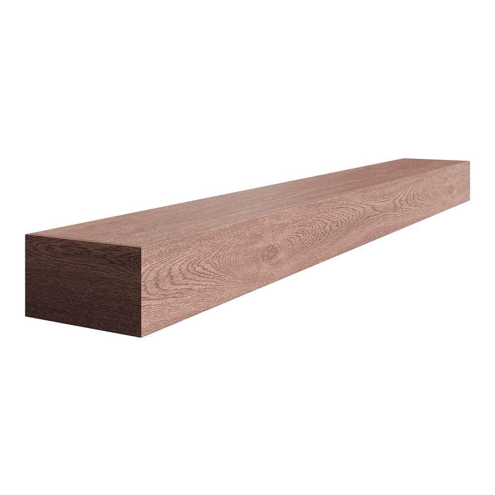 Ornamental Mouldings 9.25 in. D x 60 in. W x 5.25 in. H Unfinished Natural Red Oak Wood Cap-Shelf Mantel