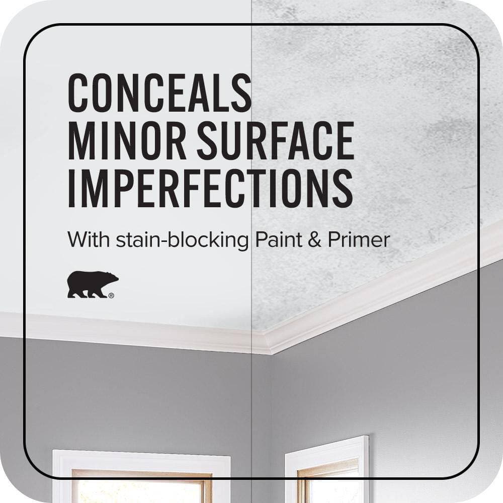 BEHR ULTRA 1 gal. #PR-W10 Swirling Water Ceiling Flat Interior Paint and Primer (4)