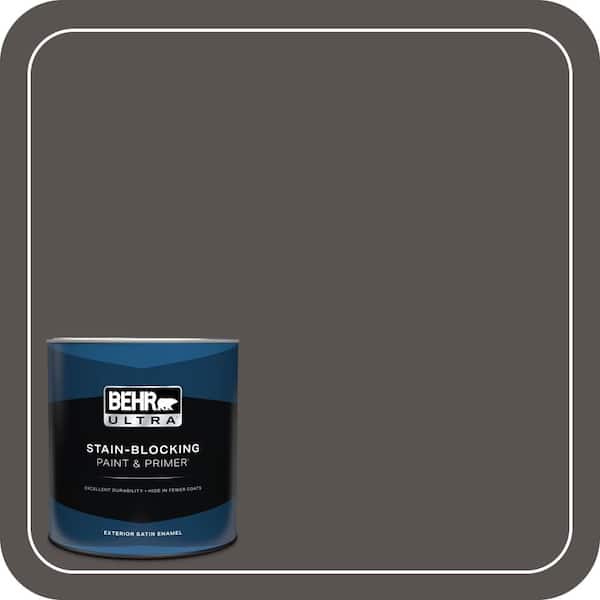 BEHR PREMIUM PLUS #BXC-23 Catskill Brown Flat Interior/Exterior Paint & Primer Color Sample (4)