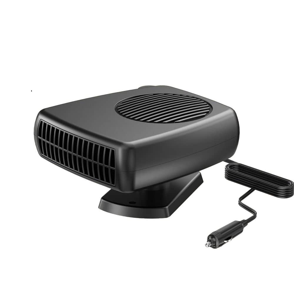 Aoibox 200W Black Portable 12V Car Heater with Adjustable Wind Mode for Defrosting and Defogging Car Windows (1)