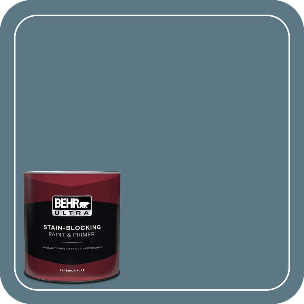 BEHR ULTRA 1 qt. #PPU13-03 Catalina Coast Flat Exterior Paint & Primer
