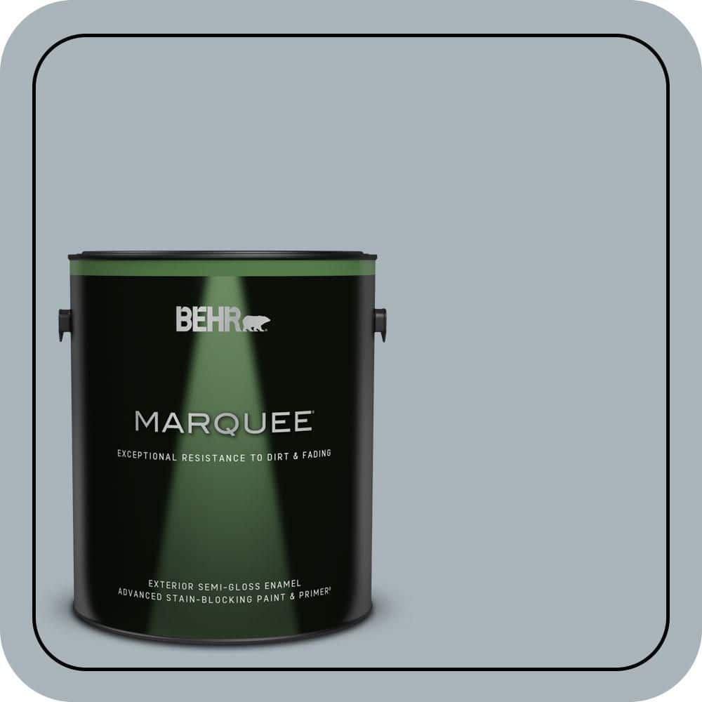 BEHR MARQUEE 1 gal. #N490-3 Shaved Ice Semi-Gloss Enamel Exterior Paint & Primer