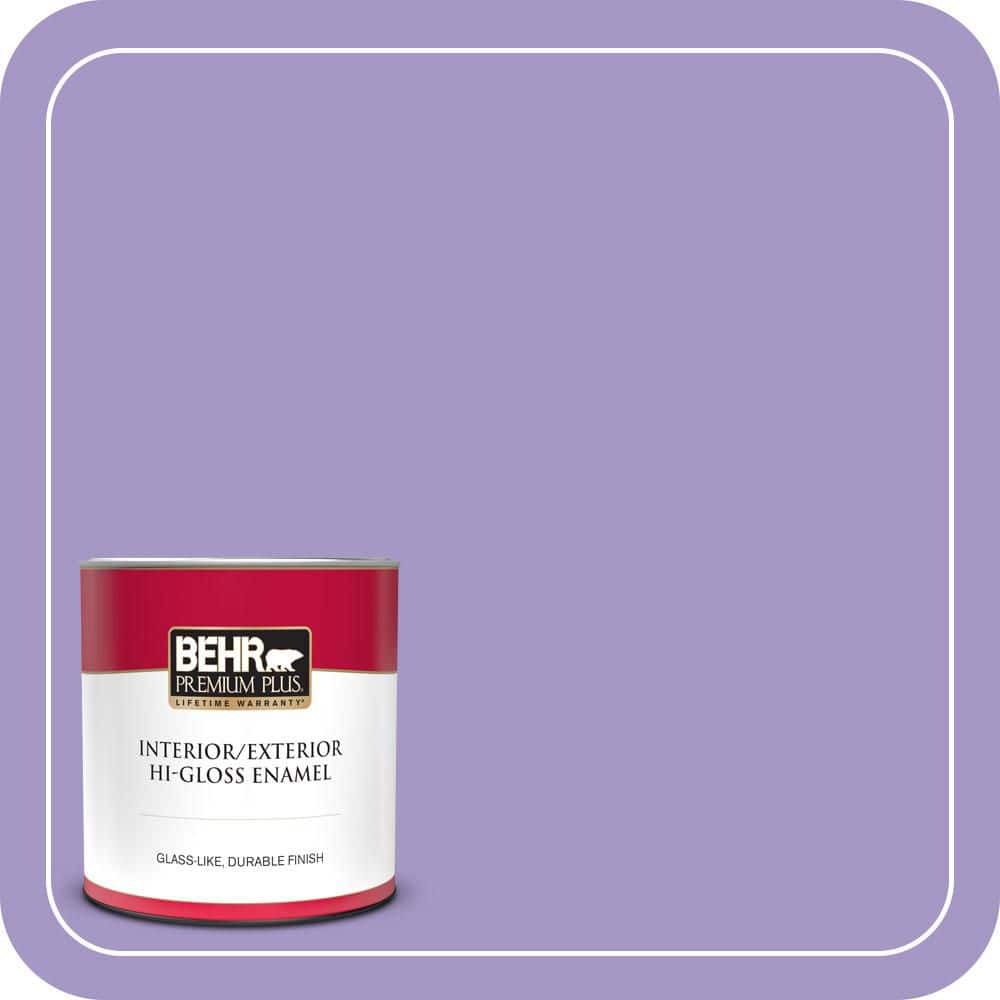 BEHR PREMIUM PLUS 1 qt. #640B-5 Bloomsberry Hi-Gloss Enamel Interior/Exterior Paint & Primer (1)
