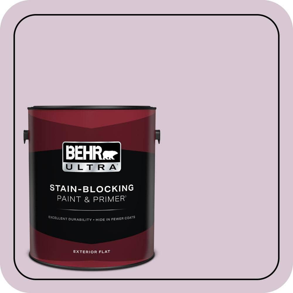 BEHR ULTRA 1 gal. #680E-3 Rosy Lavender Flat Exterior Paint & Primer
