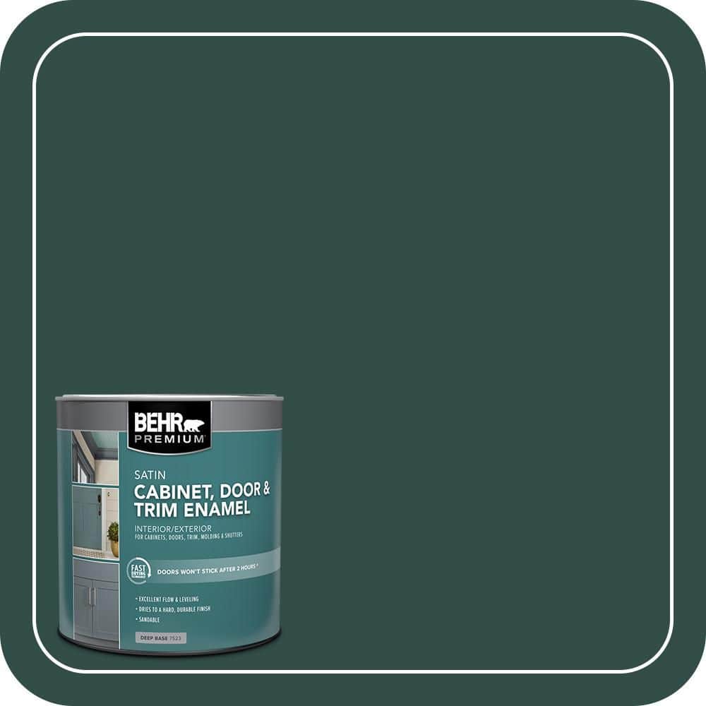 BEHR PREMIUM 1 qt. #ECC-51-3 Hidden Forest Satin Enamel Interior/Exterior Cabinet, Door & Trim Paint