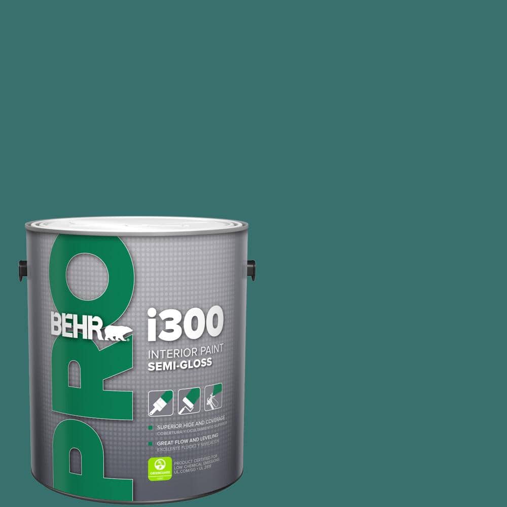 BEHR PRO 1 gal. #500D-7 Caribbean Green Semi-Gloss Interior Paint