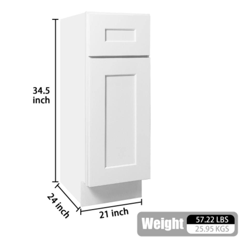 Unbranded 21 in. W x 24 in. D x 34.5 in. H Bathroom White Linen Cabinet (2)