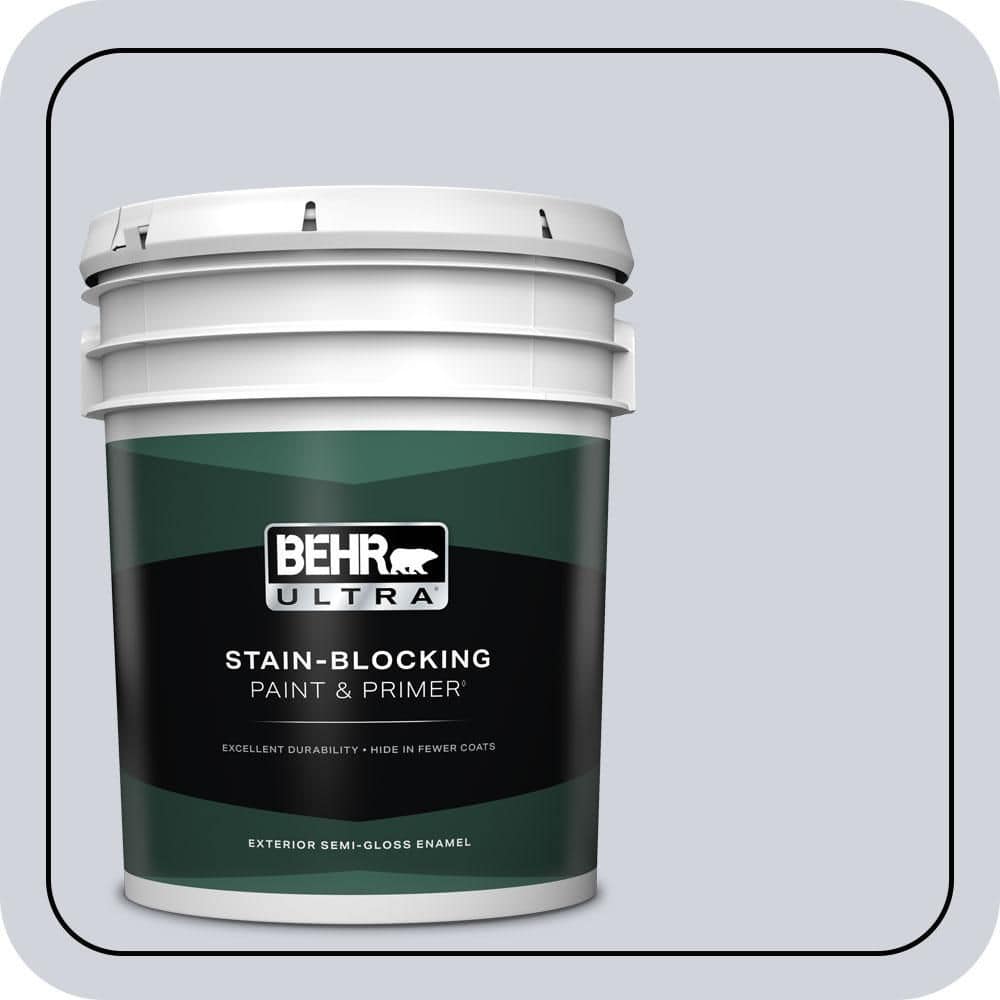 BEHR ULTRA 5 gal. #S550-1 Blueberry Whip Semi-Gloss Enamel Exterior Paint & Primer
