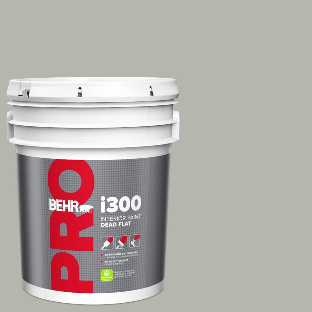 BEHR PRO 5 gal. #PPU25-08 Heirloom Silver Dead Flat Interior Paint