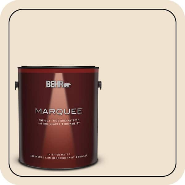 BEHR MARQUEE 1 gal. #S280-1 Buckwheat Flour Matte Interior Paint & Primer (2)