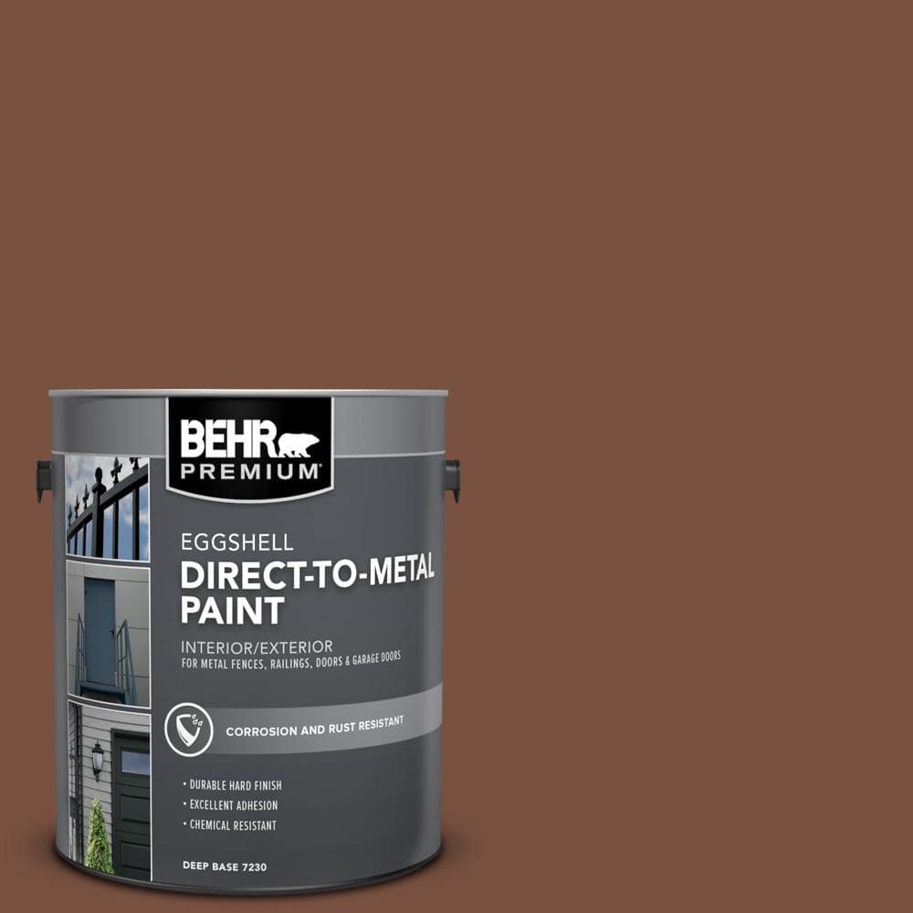 BEHR PREMIUM 1 gal. #S200-7 Earth Fired Red Eggshell Direct to Metal Interior/Exterior Paint (1)