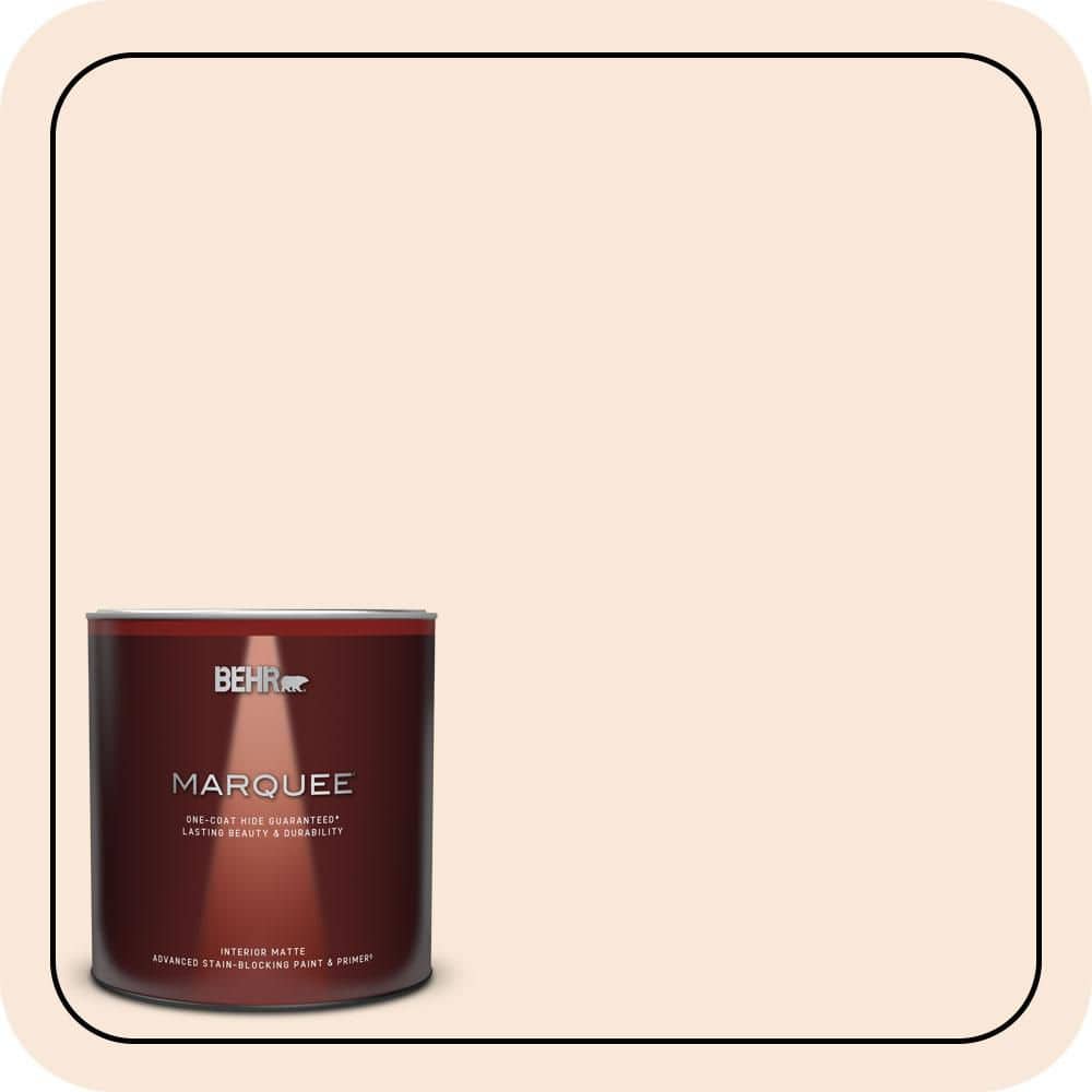 BEHR MARQUEE 1 qt. #RD-W14 Aria Ivory Matte Interior Paint & Primer