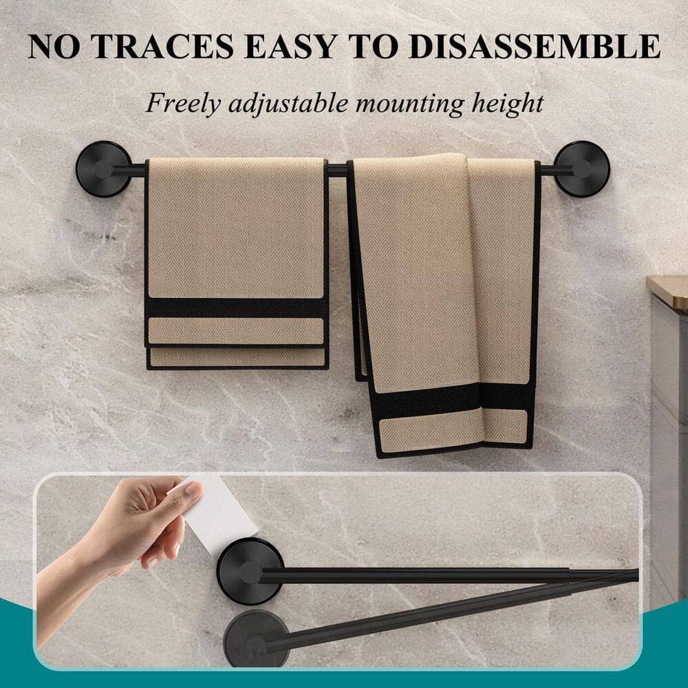 Wudkey 21 in. Wall Mounted Adjustable Towel Racks, Towel Holder for Glass Shower Door (3)