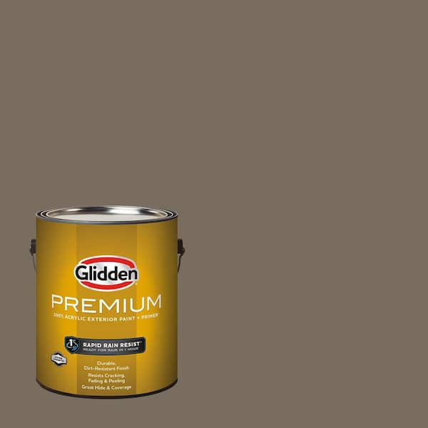 Glidden Premium 1 gal. PPG1025-6 Sleeping Giant Satin Exterior Latex Paint (2)