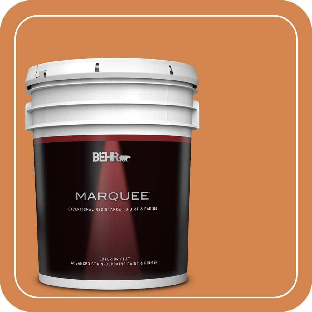 BEHR MARQUEE 5 gal. #PPU3-03 Flaming Torch Flat Exterior Paint & Primer