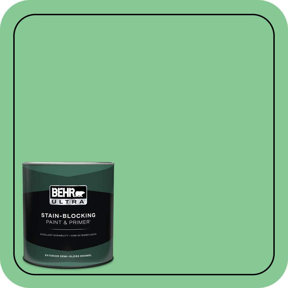 BEHR ULTRA 1 qt. #P400-4 Good Luck Semi-Gloss Enamel Exterior Paint & Primer