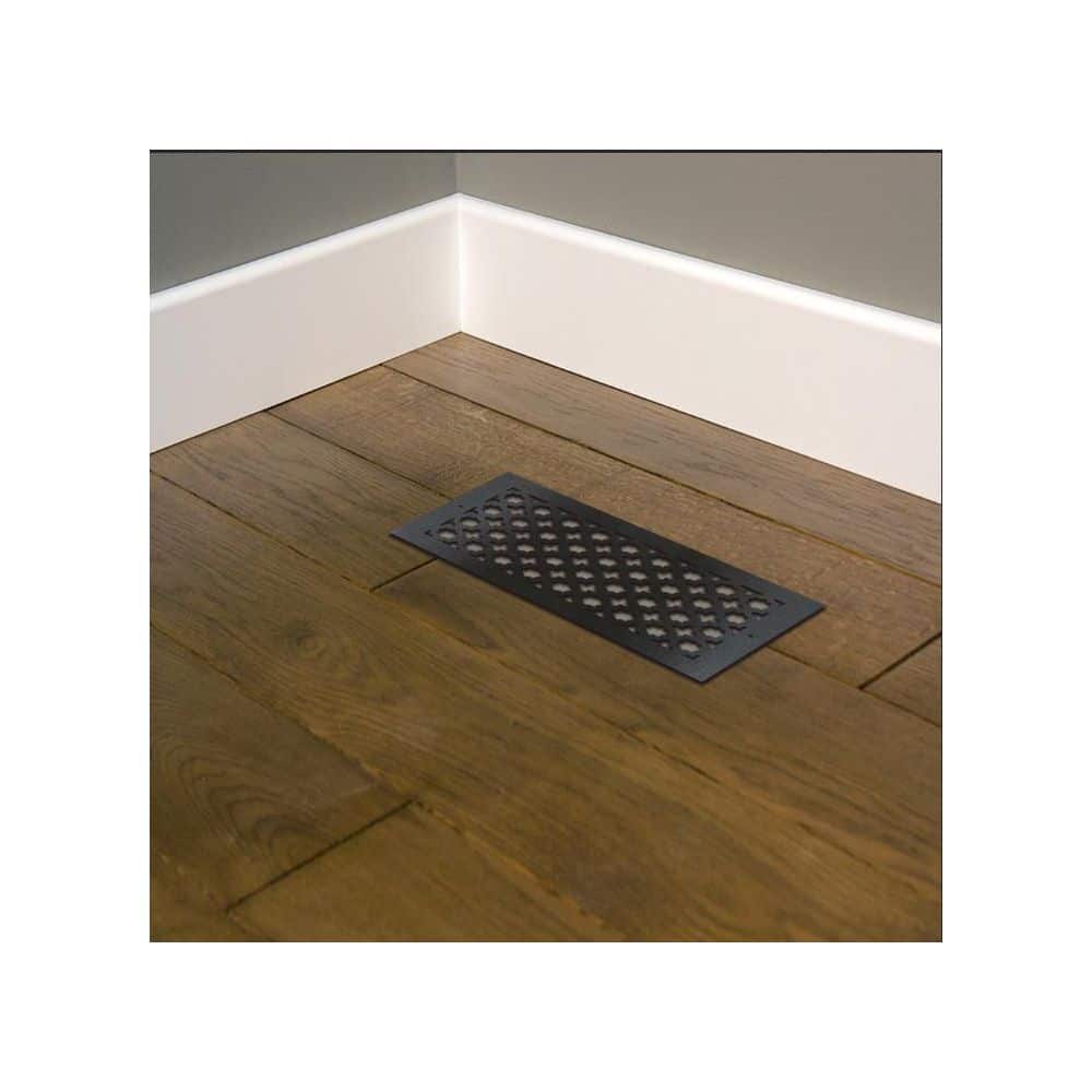 STELLAR Metal Screw-In Floor Register. Duct Opening 6x12 (Overall 8x14) - French Pavillion Design (3)
