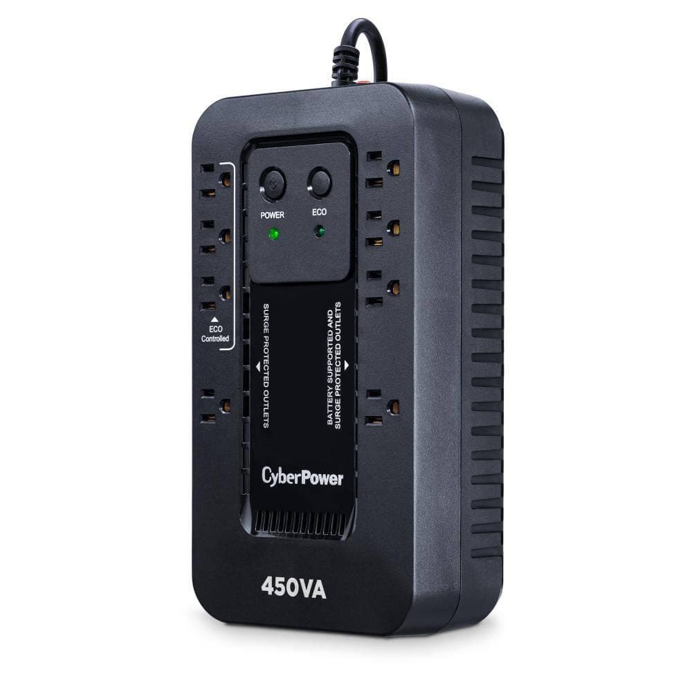CyberPower 450VA/255-Watt 120-Volt 8-Outlet ECO UPS Battery Backup (2)