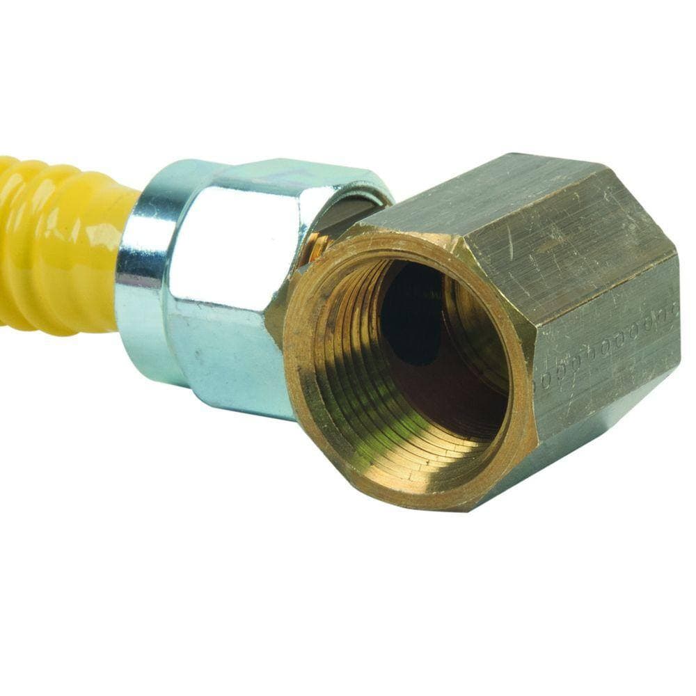 BrassCraft ProCoat 3/4 in. FIP x 3/4 in. FIP Elbow x 36 in. Stainless Steel Gas Connector 5/8 in. O.D. (125,000 BTU) (2)