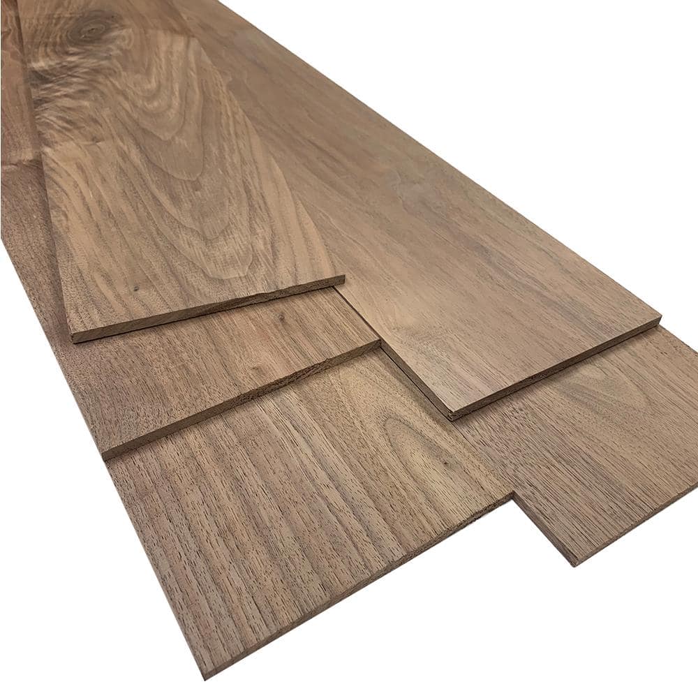 Swaner Hardwood 1/4 in. x 5.5 in. x 4 ft. Walnut S4S Hardwood Hobby Board (5-Pack) (1)