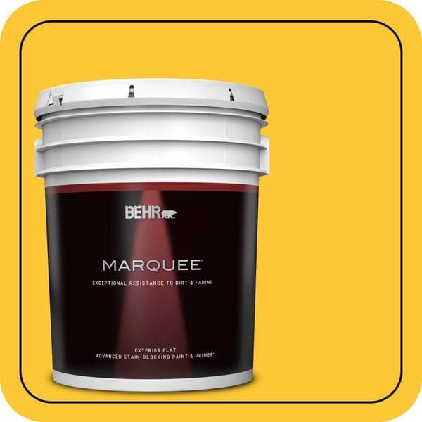 BEHR PREMIUM PLUS #330B-7 Sunflower Enamel Interior/Exterior Paint & Primer Color Sample (3)
