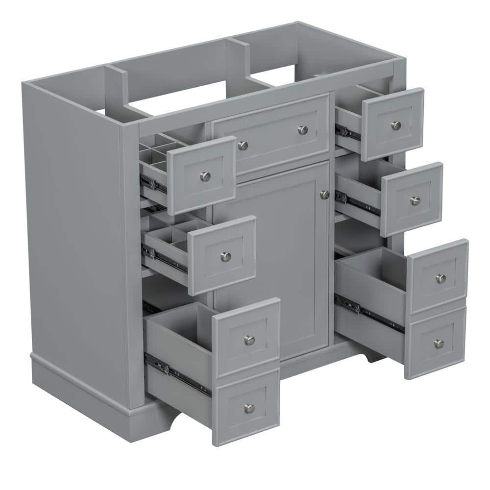 Nestfair 35.6 in. W 17.9 in. D 33.4 in. H Bath Vanity Cabinet without Top (2)