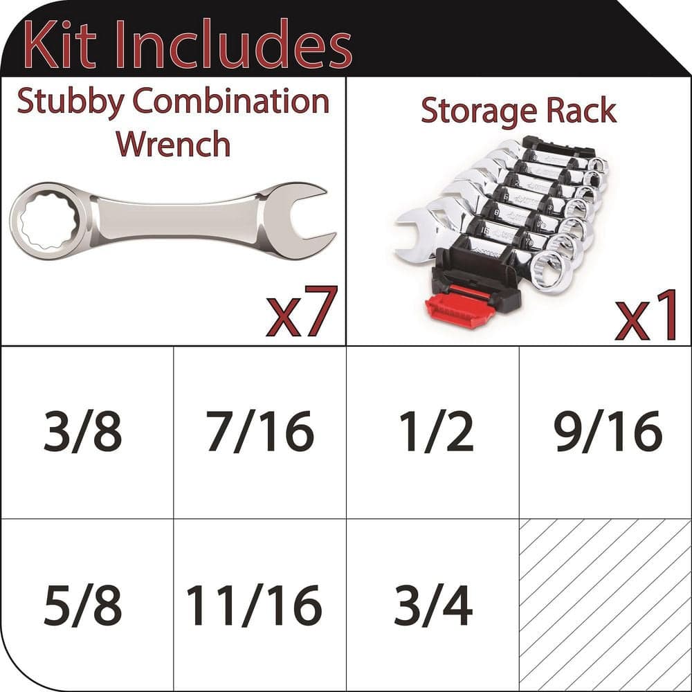 Husky Stubby SAE Combination Wrench Set (7-Piece) (2)