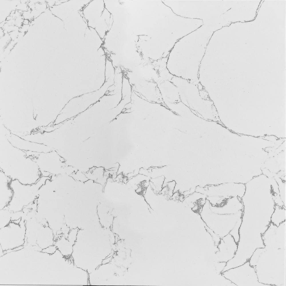 YASINU Engineered Stone Composite White Rectangular Single Sink Bathroom Vanity Top Fish Belly White (3)