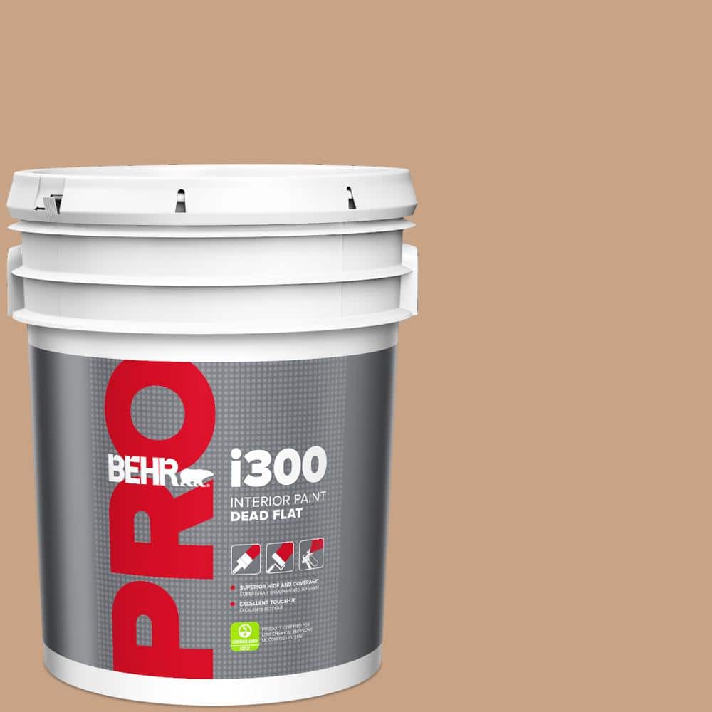 BEHR PRO 5 gal. #S230-4 Granola Dead Flat Interior Paint