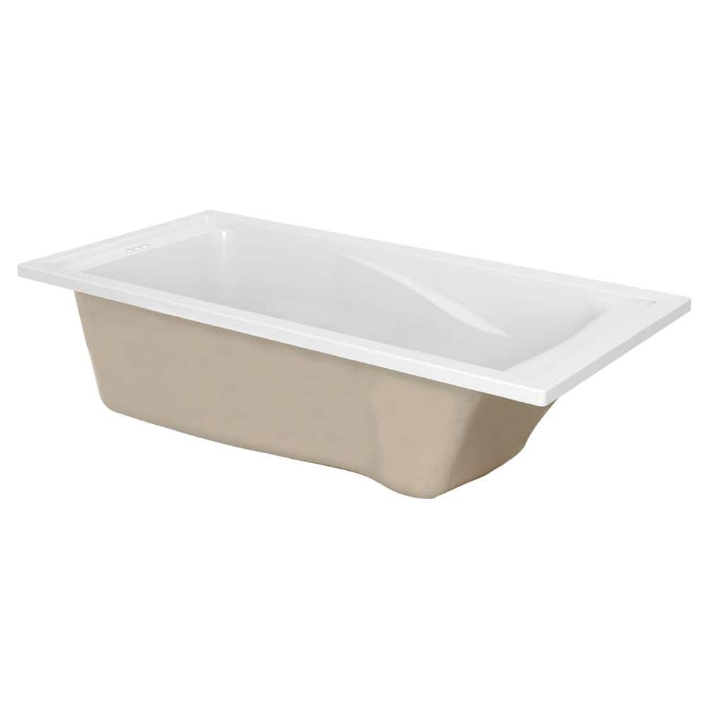 American Standard Evolution 72 in. x 36 in. Rectangular Acrylic Soaking Bathtub with Reversible Drain in White (3)