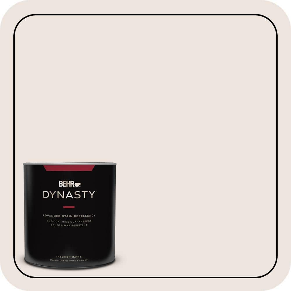 BEHR DYNASTY 1 qt. #RD-W7 Cave Pearl Matte Interior Stain-Blocking Paint & Primer