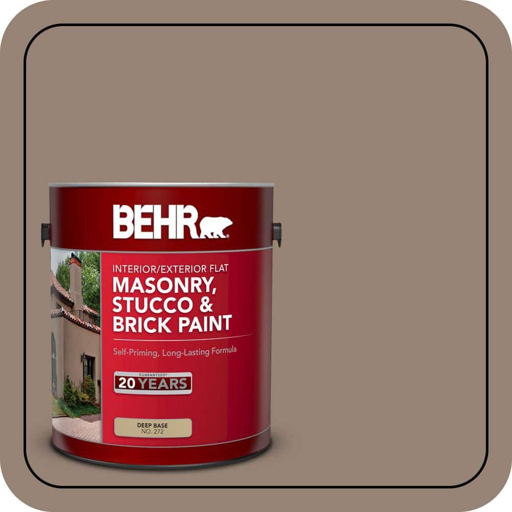BEHR 1 gal. #N230-5 Dry Brown Flat Interior/Exterior Masonry, Stucco and Brick Paint