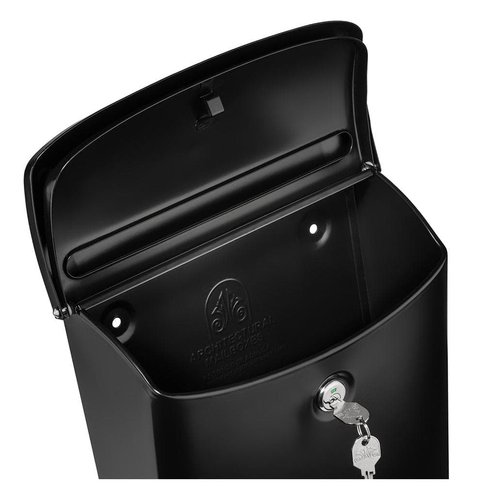 Architectural Mailboxes Parkside Black, Small, Steel, Locking Wall Mount Mailbox (3)