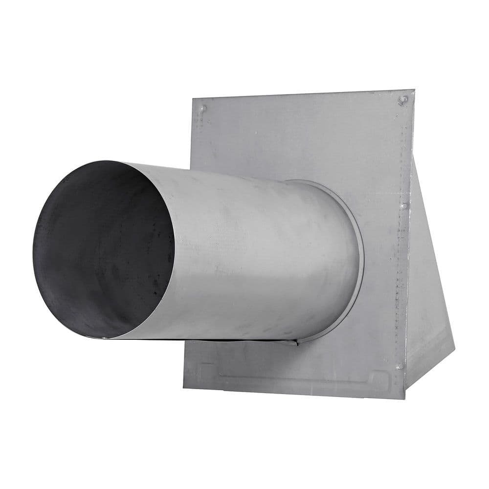 Lambro 8 in. 26-Gauge Paint-Grade Galvanized Fresh Air Intake Vent with Wire Mesh Screen and 11 in. Pipe in Gray (3)