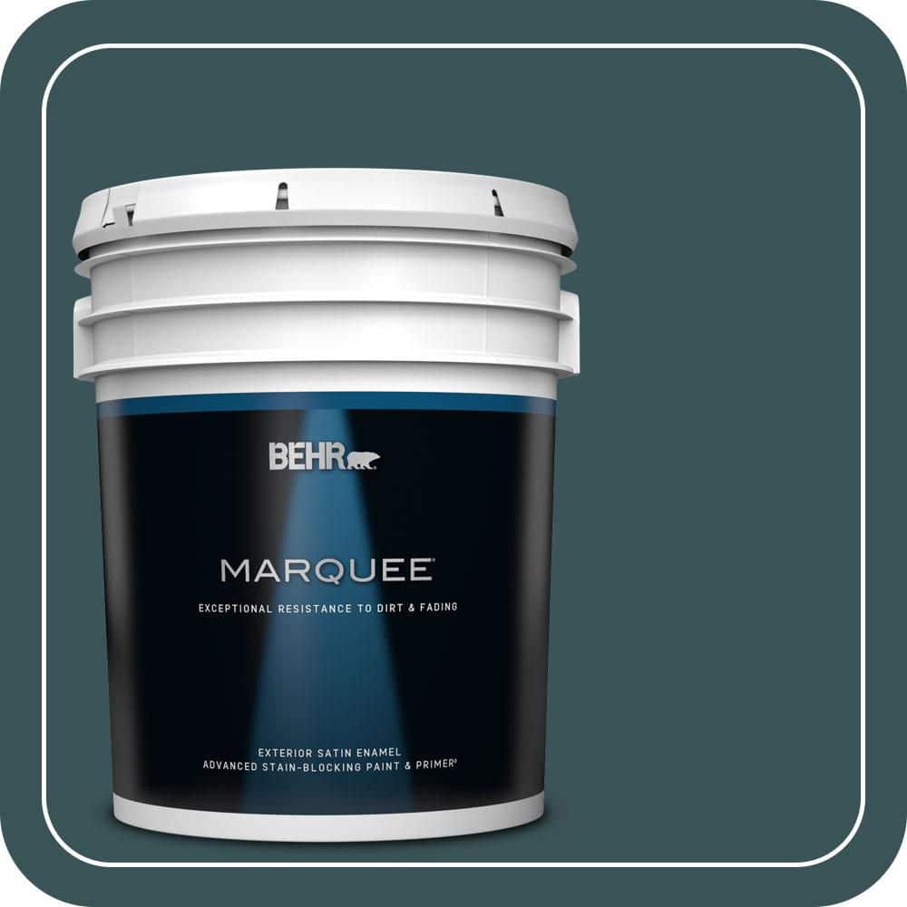 BEHR MARQUEE 5 gal. #T11-6 Almost Famous Satin Enamel Exterior Paint & Primer
