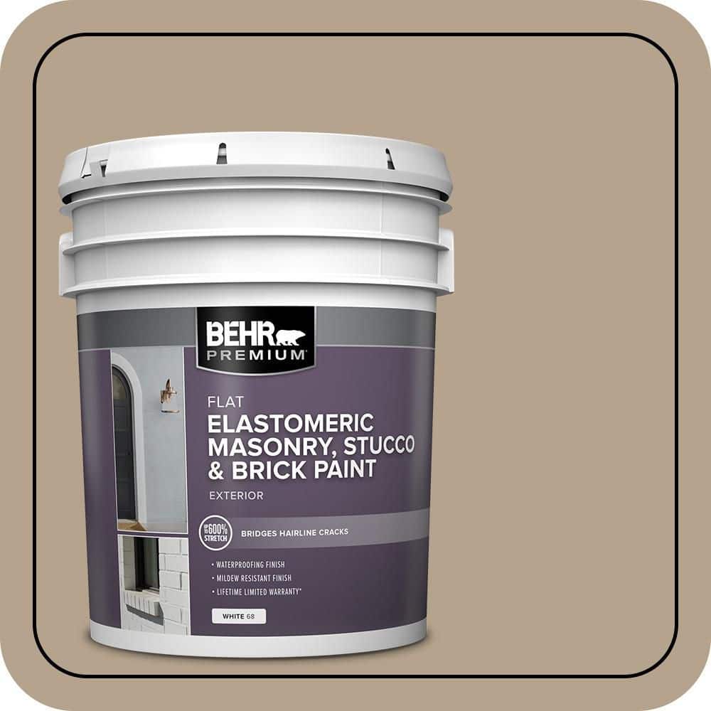BEHR PREMIUM 5 gal. #PFC-33 Washed Khaki Elastomeric Masonry, Stucco and Brick Exterior Paint (1)
