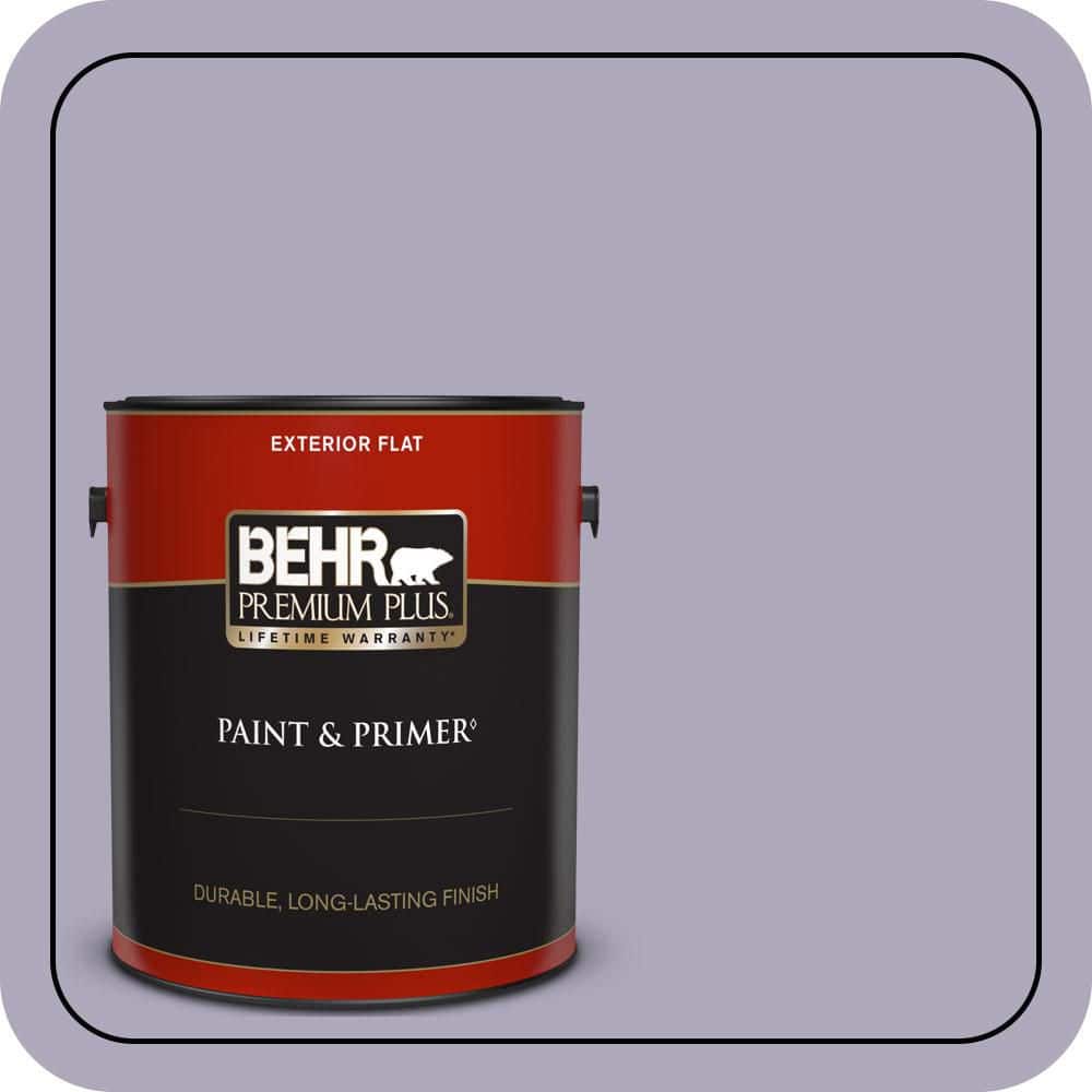 BEHR PREMIUM PLUS 1 gal. #650E-3 Plum Blossom Flat Exterior Paint & Primer