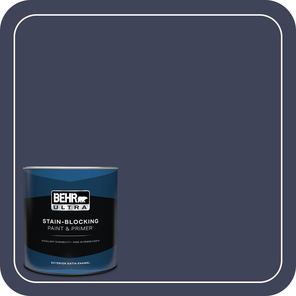 BEHR ULTRA 1 qt. #MQ5-09 Manhattan Blue Satin Enamel Exterior Paint & Primer