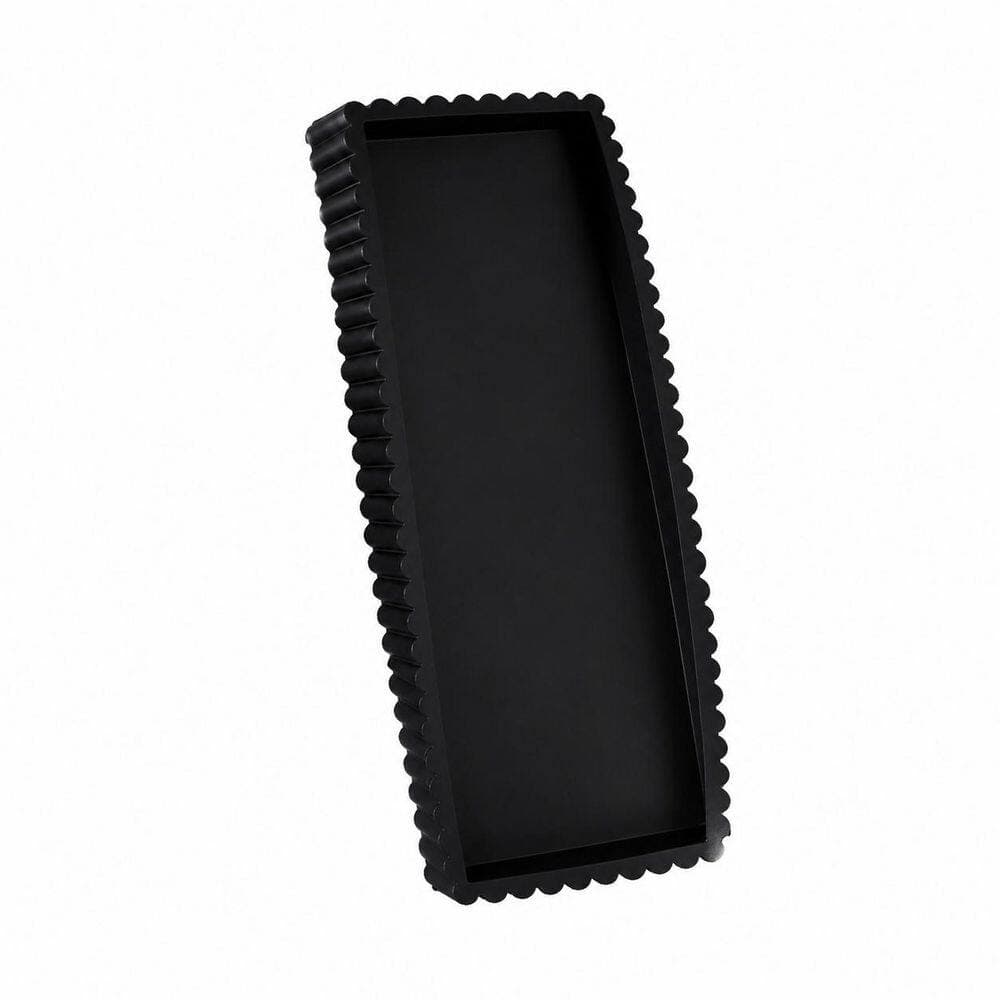 KHKFY Silicone Bathroom Vanity Tray with Scalloped Edges, Small Rectangle Sink Caddy and Sponge Holder, 9.3 (3)