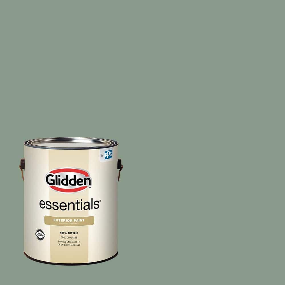 Glidden Essentials 1 gal. PPG1134-5 Birch Forest Semi-Gloss Exterior Paint