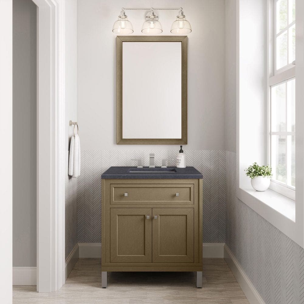 James Martin Vanities Chicago 29.9 in. W x 23.3 in. D x 32.6 in. H Single Bath Vanity Cabinet Without Top in Walnut Whisper (1)