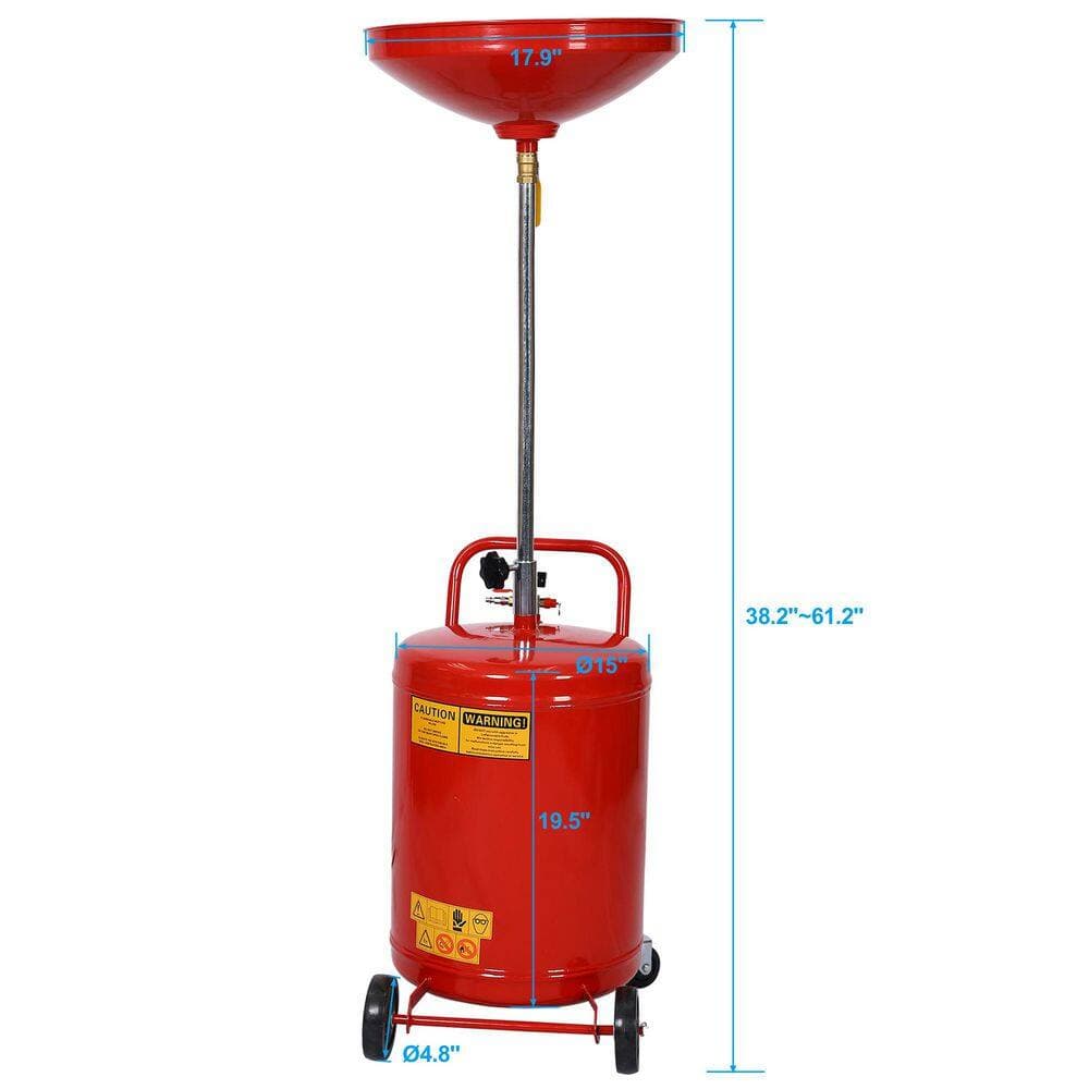Tatayosi 18 Gallon Waste Oil Drain Tank, Red (2)