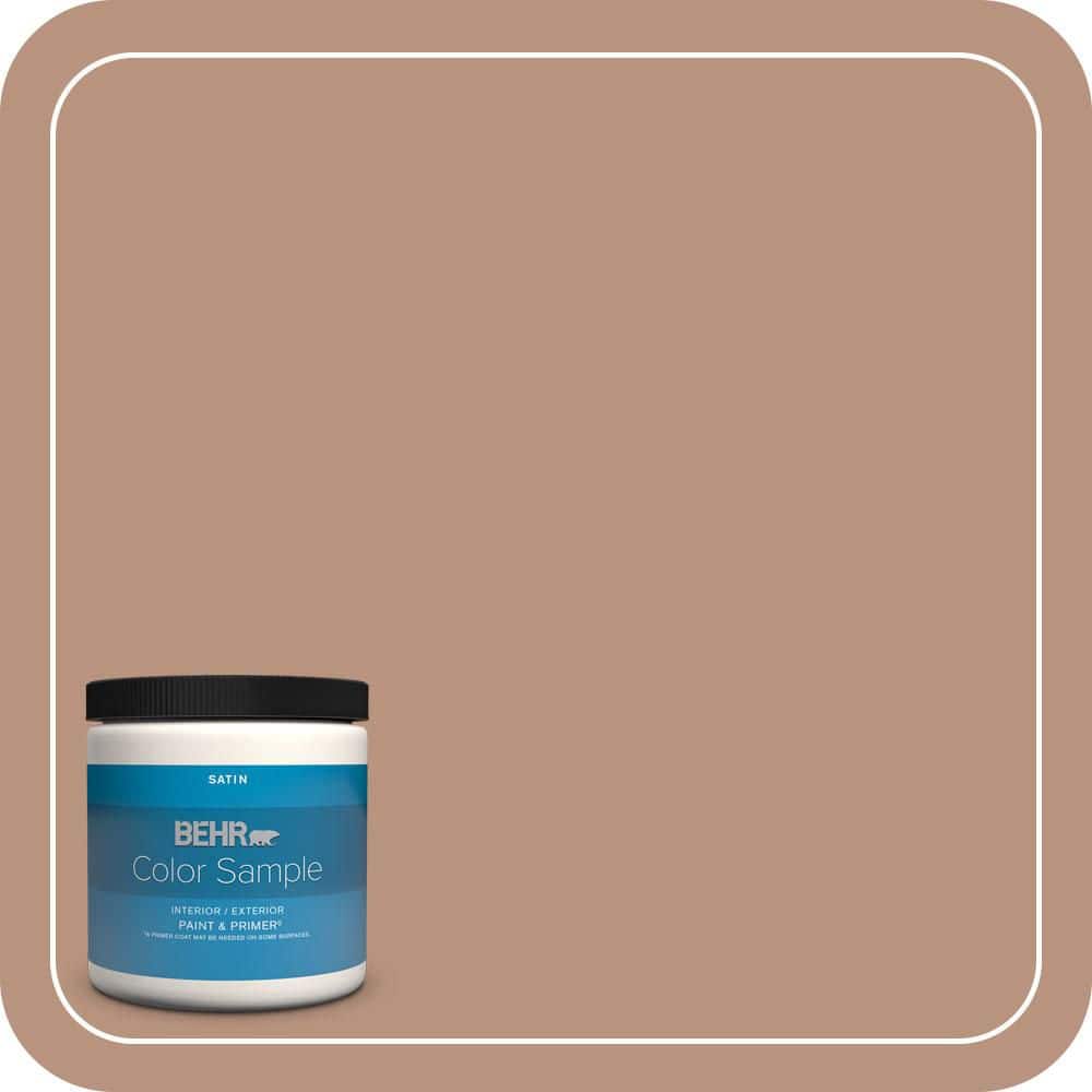 BEHR PREMIUM PLUS #MQ1-59 Caramel Cream Enamel Interior/Exterior Paint & Primer Color Sample (1)