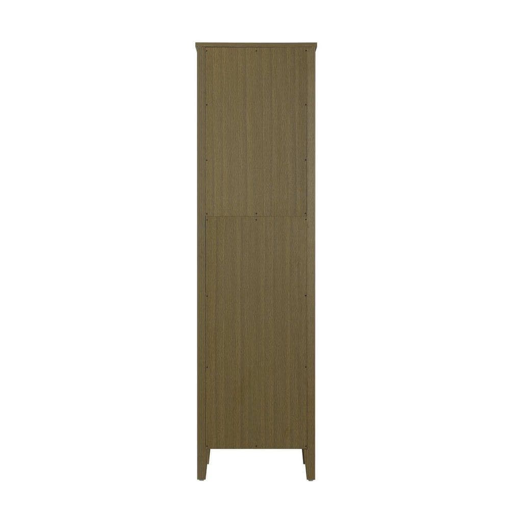 TIMELESS HOME 20 in. W x 18 in. D x 72 in. H Chestnut Brown Freestanding Linen Cabinet (3)