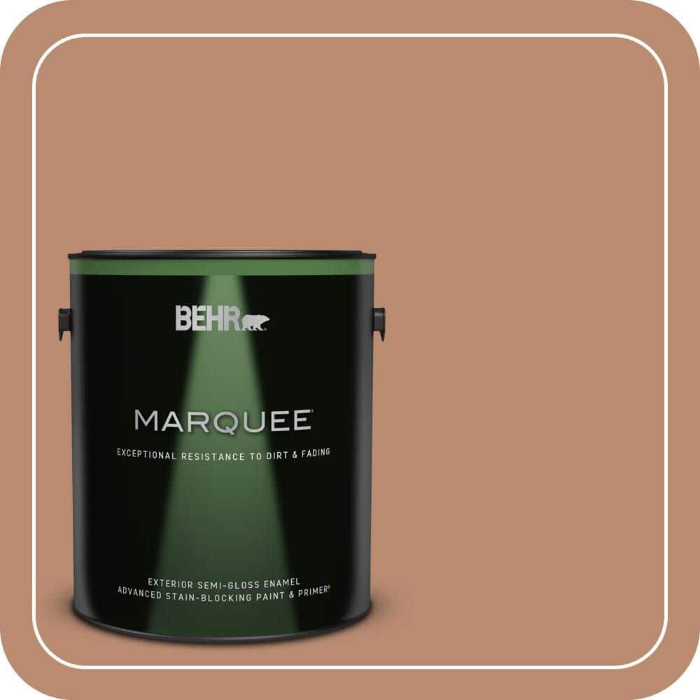 BEHR MARQUEE 1 gal. #QE-12 Dune Drift Semi-Gloss Enamel Exterior Paint & Primer